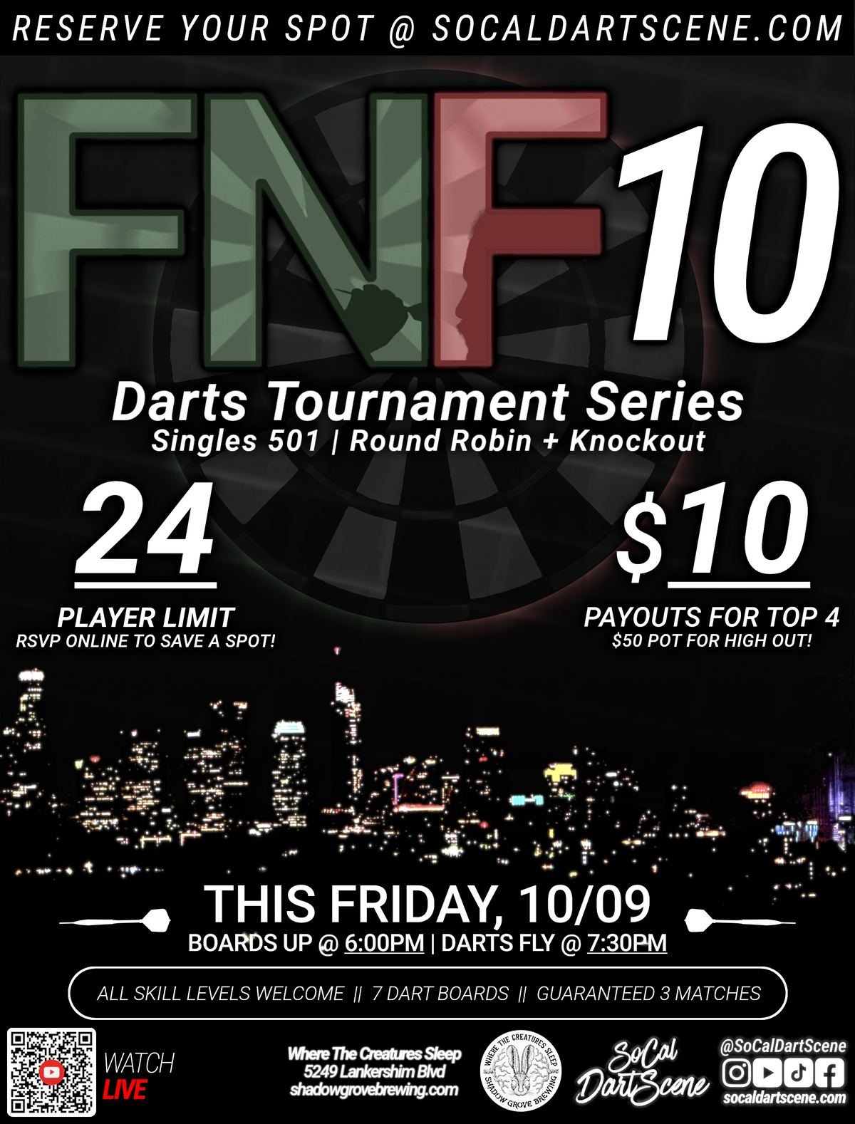RSVP for FNF #11 - October 16th - Only 24 Spots!!
